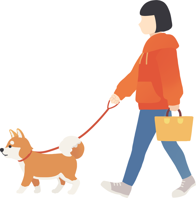 犬の散歩 シンプルでかわいい無料のイラスト素材サイト Coo